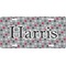 Red & Gray Polka Dots Front License Plate (Personalized)