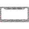 Red & Gray Polka Dots License Plate Frame Wide