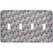 Red & Gray Polka Dots Light Switch Cover (4 Toggle Plate)
