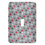 Red & Gray Polka Dots Light Switch Covers (Personalized)