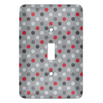 Red & Gray Polka Dots Light Switch Cover