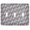 Red & Gray Polka Dots Light Switch Covers (3 Toggle Plate)