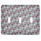 Red & Gray Polka Dots Light Switch Cover (3 Toggle Plate)