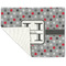 Red & Gray Polka Dots Linen Placemat - Folded Corner (single side)