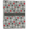 Red & Gray Polka Dots Linen Placemat - Folded Half (double sided)