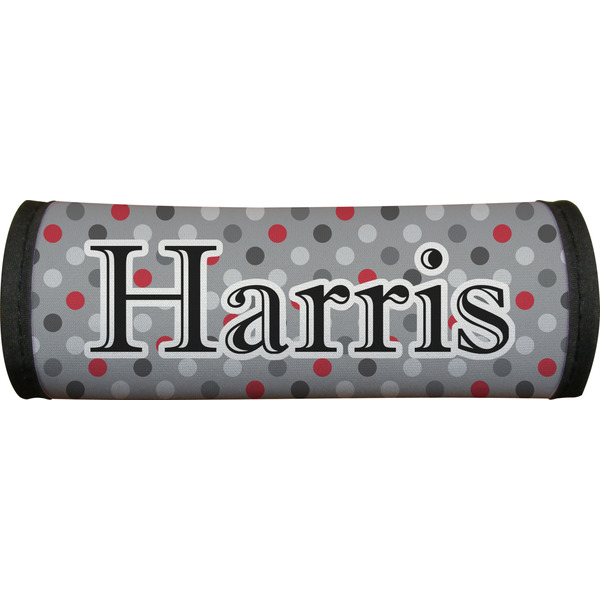 Red & Gray Polka Dots Luggage Handle Wrap