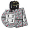 Red & Gray Polka Dots Luggage Tags - 3 Shapes Availabel