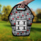 Red & Gray Polka Dots Lunch Bag - Hand
