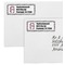 Red & Gray Polka Dots Mailing Labels - Double Stack Close Up