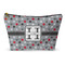 Red & Gray Polka Dots Structured Accessory Purse (Front)
