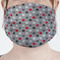 Red & Gray Polka Dots Mask - Pleated (new) Front View on Girl