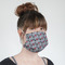Red & Gray Polka Dots Mask - Quarter View on Girl