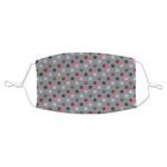 Red & Gray Polka Dots Adult Cloth Face Mask - Standard