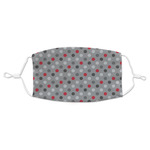 Red & Gray Polka Dots Adult Cloth Face Mask