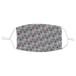 Red & Gray Polka Dots Adult Cloth Face Mask