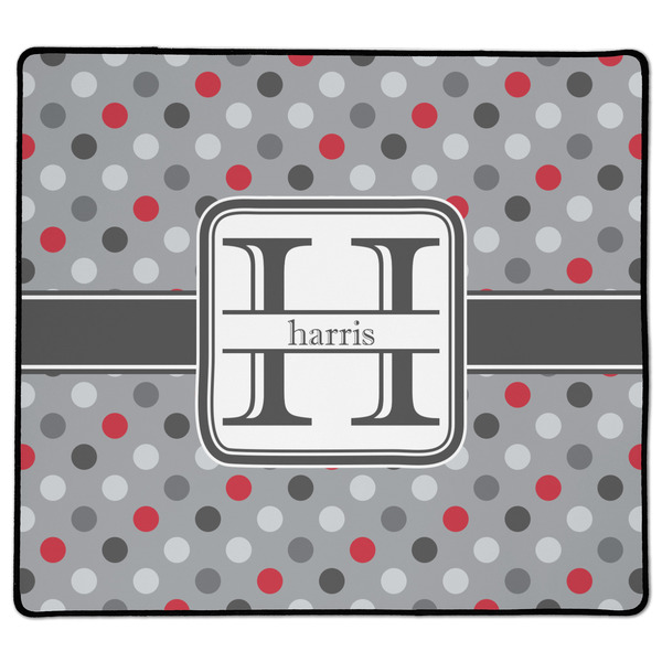 Red & Gray Polka Dots Medium Gaming Mats - APPROVAL