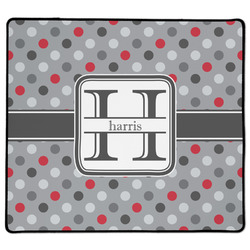 Red & Gray Polka Dots XL Gaming Mouse Pad - 18" x 16" (Personalized)