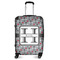 Red & Gray Polka Dots Medium Travel Bag - With Handle