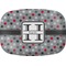 Red & Gray Polka Dots Melamine Platter (Personalized)