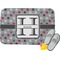 Red & Gray Polka Dots Memory Foam Bath Mat - 24"x17" (Personalized)