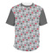 Red & Gray Polka Dots Men's Crew Neck T Shirt Medium - Main