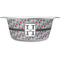 Red & Gray Polka Dots Metal Pet Bowl - White Label - Medium - Main