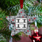 Red & Gray Polka Dots Metal Star Ornament - Lifestyle