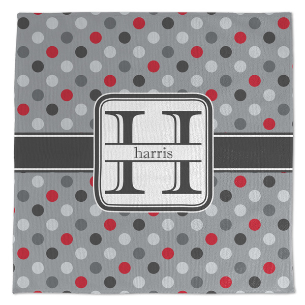 Red & Gray Polka Dots Microfiber Dish Rag - APPROVAL