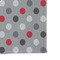 Red & Gray Polka Dots Microfiber Dish Rag - DETAIL