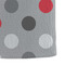 Red & Gray Polka Dots Microfiber Dish Towel - DETAIL
