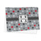 Red & Gray Polka Dots Microfiber Dish Towel - FOLDED HALF