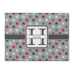 Red & Gray Polka Dots Microfiber Screen Cleaner (Personalized)