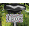 Red & Gray Polka Dots Mini License Plate on Bicycle - LIFESTYLE Two holes