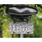 Red & Gray Polka Dots Mini License Plate on Bicycle