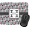 Red & Gray Polka Dots Rectangular Mouse Pad