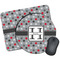 Red & Gray Polka Dots Mouse Pads - Round & Rectangular