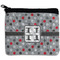 Red & Gray Polka Dots Neoprene Coin Purse - Front