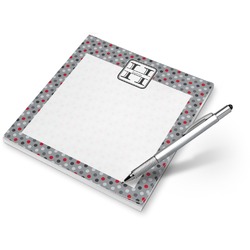 Red & Gray Polka Dots Notepad (Personalized)