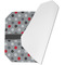 Red & Gray Polka Dots Octagon Placemat - Single front (folded)