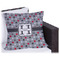 Red & Gray Polka Dots Outdoor Pillow (Personalized)