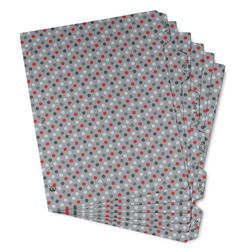 Red & Gray Polka Dots Binder Tab Divider - Set of 6 (Personalized)