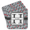 Red & Gray Polka Dots Paper Coasters - Front/Main