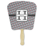 Red & Gray Polka Dots Paper Fan (Personalized)