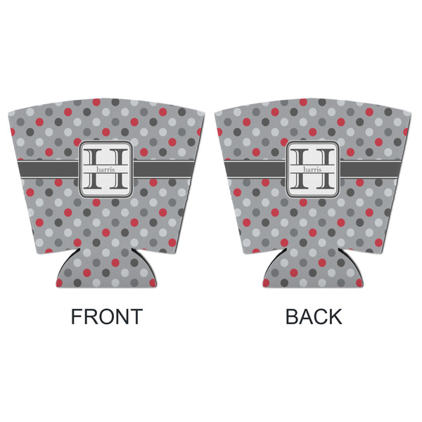 Red & Gray Polka Dots Party Cup Sleeves - with bottom - APPROVAL