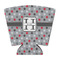 Red & Gray Polka Dots Party Cup Sleeves - with bottom - FRONT