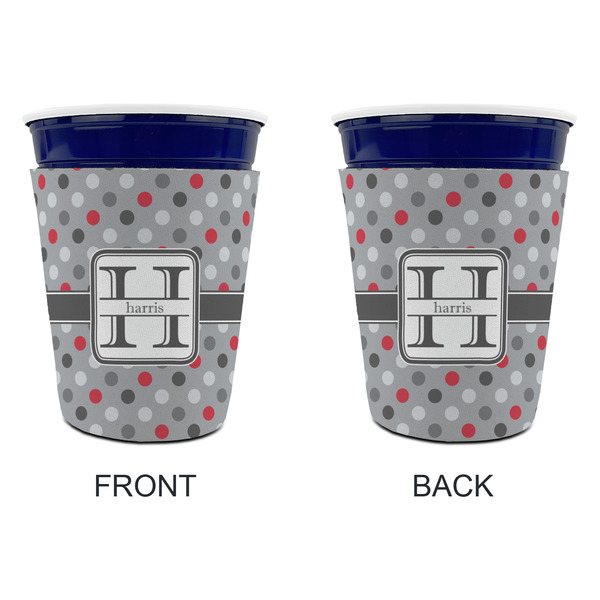 Red & Gray Polka Dots Party Cup Sleeves - without bottom - Approval