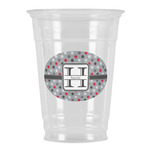 Red & Gray Polka Dots Party Cups - 16oz (Personalized)