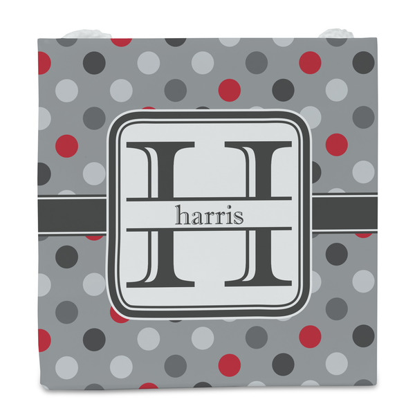 Red & Gray Polka Dots Party Favor Gift Bag - Matte - Front