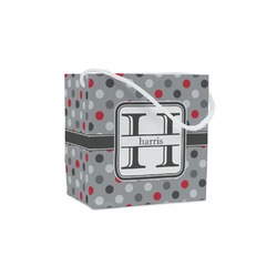 Red & Gray Polka Dots Party Favor Gift Bags - Matte (Personalized)