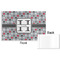 Red & Gray Polka Dots Disposable Paper Placemat - Front & Back